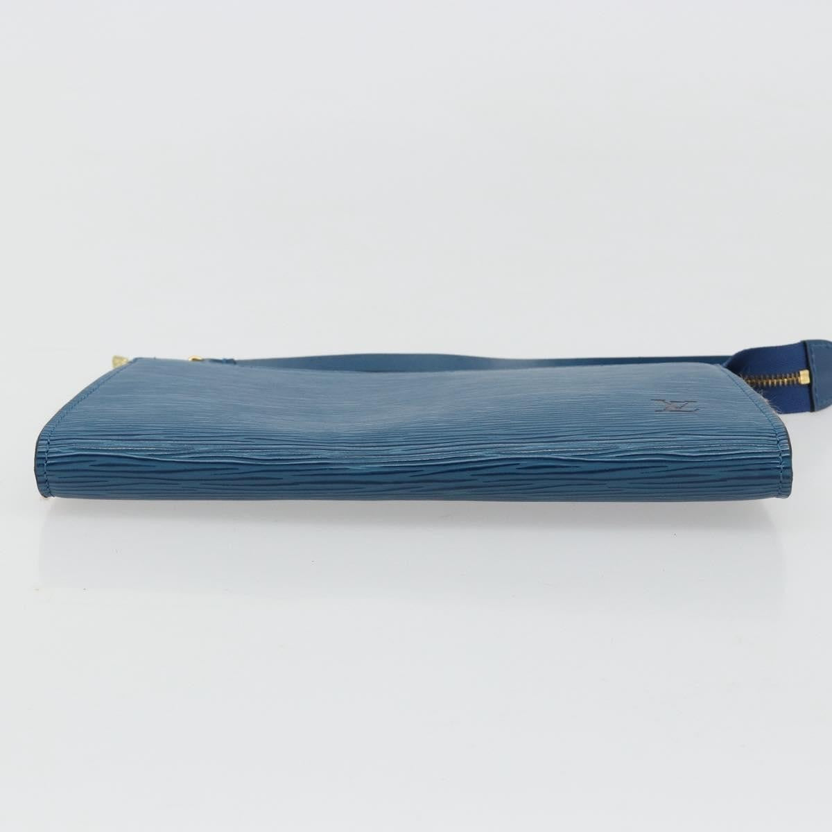 Louis Vuitton Pochette Accessoires Epi Leather, Blue, Leather, Clutch