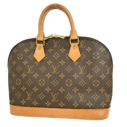 Louis Vuitton Alma Handbag Monogram Canvas, BROWN, CANVAS, Handbag