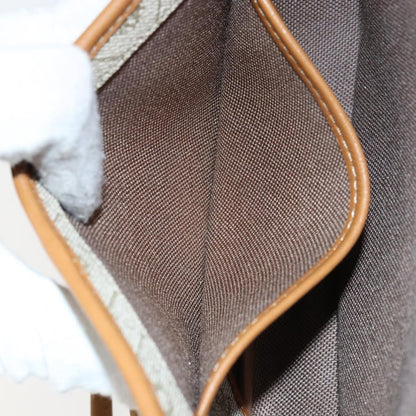 Christian Dior Vintage Honeycomb Flap Crossbody Bag Canvas and Leather, BEIGE, CANVAS, Shoulder bag