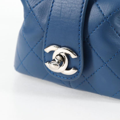 Chanel Doctor Bowling Bag Quilted Calfskin, BLUE, LEATHER, Handbag