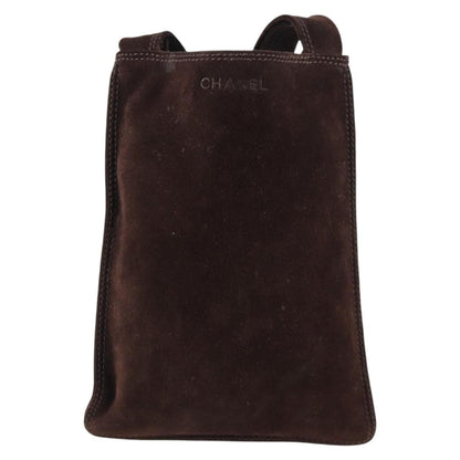 Chanel Vintage Shoulder Bag Suede, BROWN, SUEDE, Shoulder bag