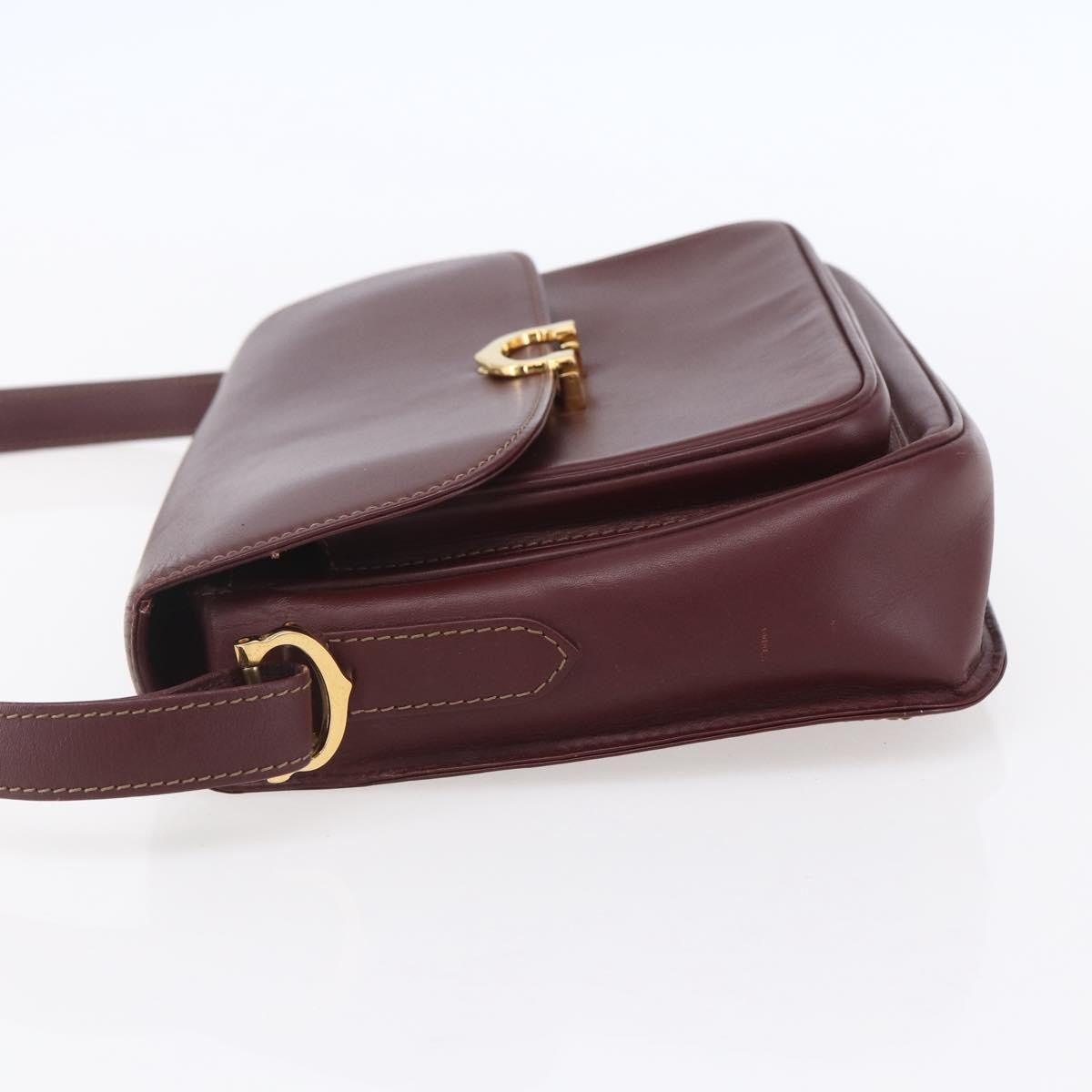 cartier Must de Cartier Shoulder Bag Leather, BURGUNDY, LEATHER, Shoulder bag