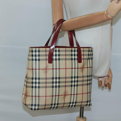 Burberry Nova Check Tote Canvas and Leather, BEIGE, CANVAS, Tote bag