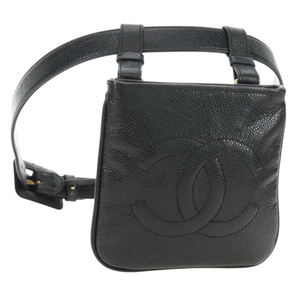 Chanel Vintage Timeless Belt Bag Caviar, Black, Leather, Clutch