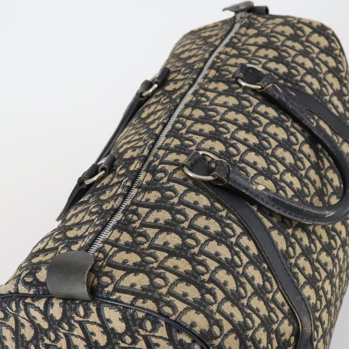 Christian Dior Vintage Trotter Boston Bag Diorissimo Canvas, NAVY, CANVAS, Travel bag