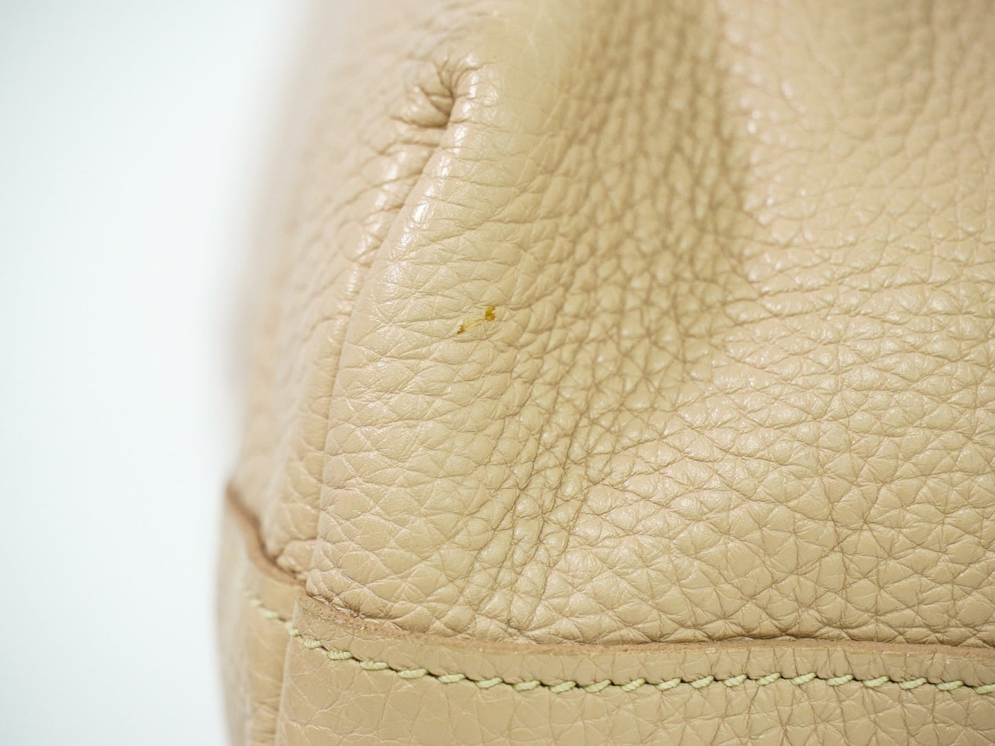 Prada Shopping Tote Vitello Daino, BEIGE, LEATHER, Tote bag