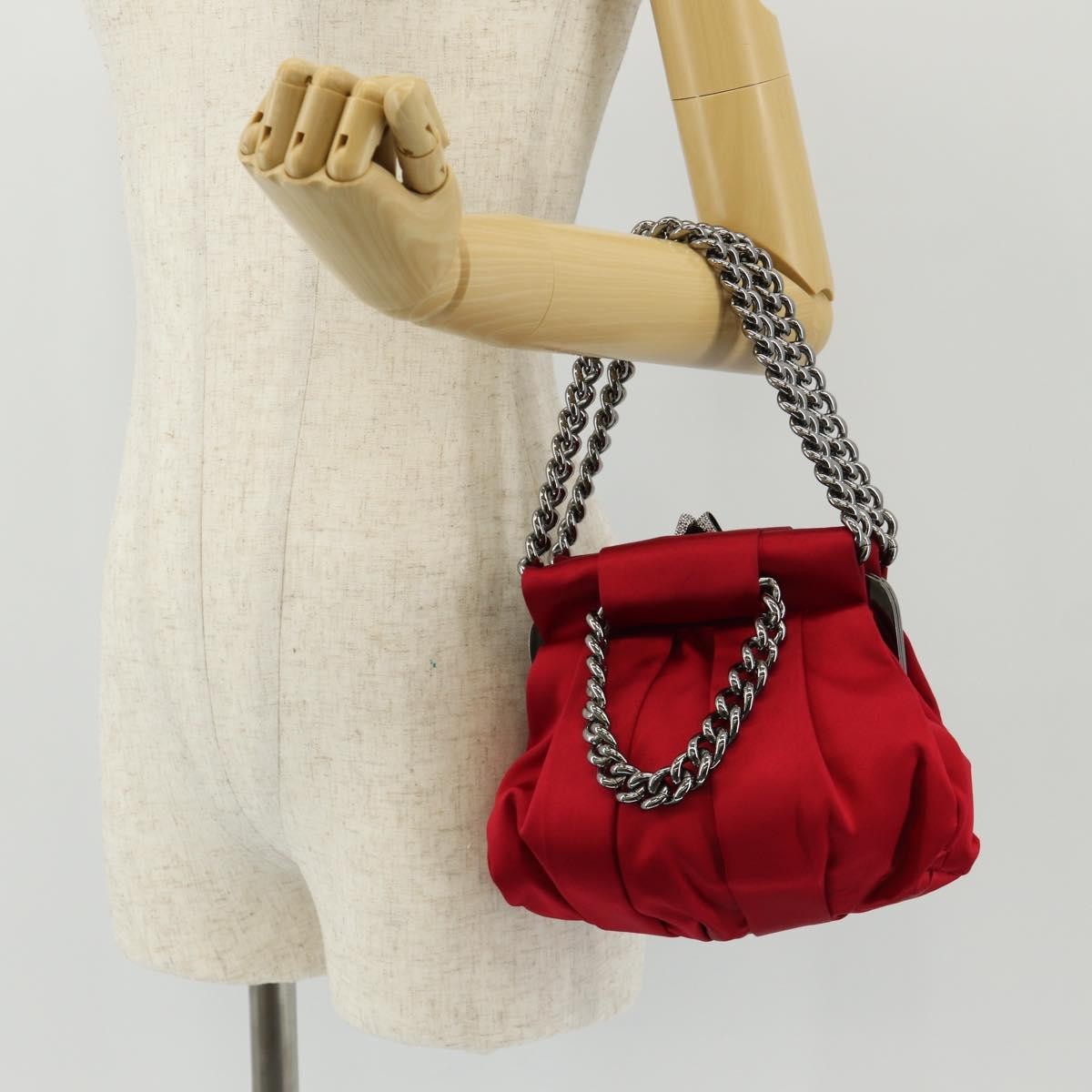 Christian Louboutin Yoyo Frame Clutch Satin, RED, SATIN, Clutche & pouche