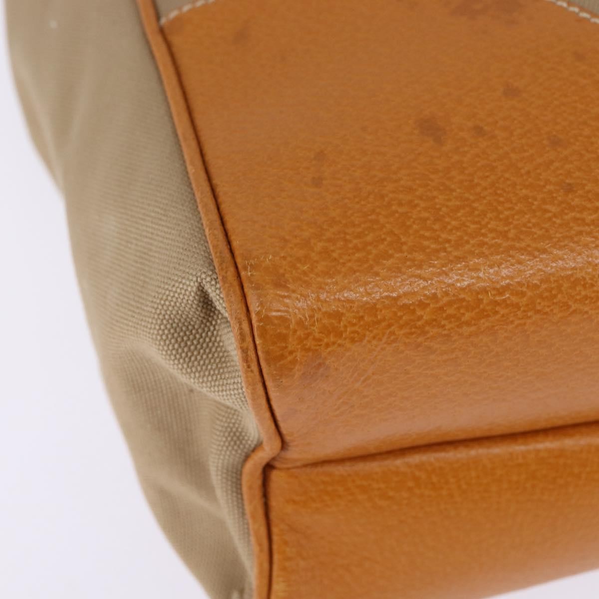 Prada Lux Convertible Open Tote Canvas and leather, BEIGE, CANVAS, Tote bag