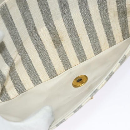 Chanel Vintage Classic Double Flap Bag Quilted Denim, GRAY, CANVAS, Handbag