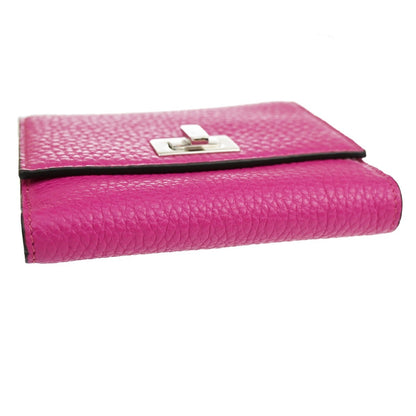 Fendi Peekaboo Wallet Leather, PINK, LEATHER, Wallets