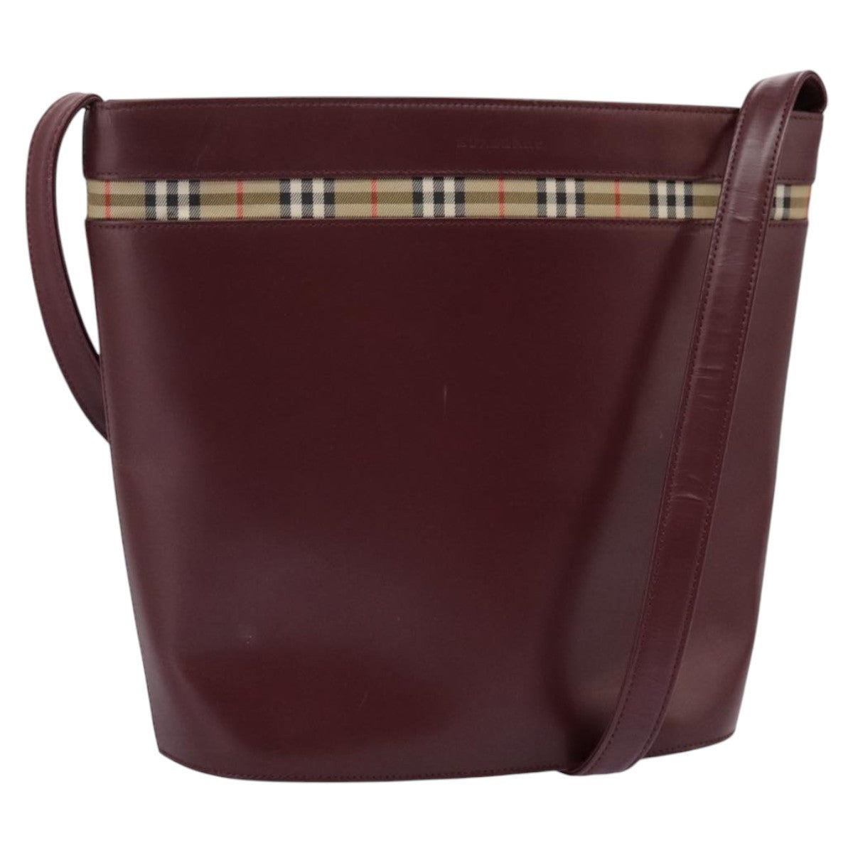 Burberry Shoulder Bag Leather, BURGUNDY, LEATHER, Shoulder bag