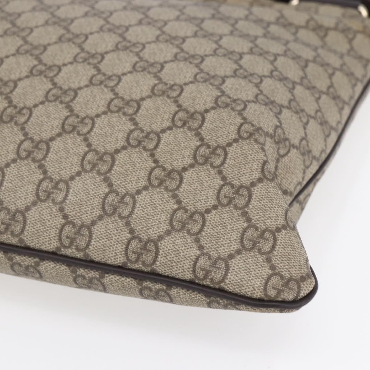 Gucci Zip Top Messenger Bag GG Coated Canvas, BEIGE, PVC, Shoulder bag