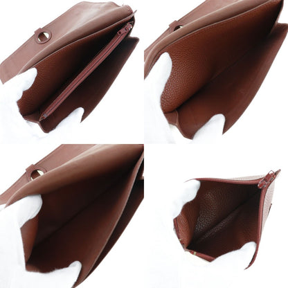 Hermes Dogon Duo Combined Wallet Leather, BURGUNDY, LEATHER, Wallets