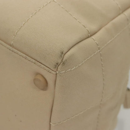 Chanel Chocolate Bar CC Bowler Bag Canvas, BEIGE, CANVAS, Handbag