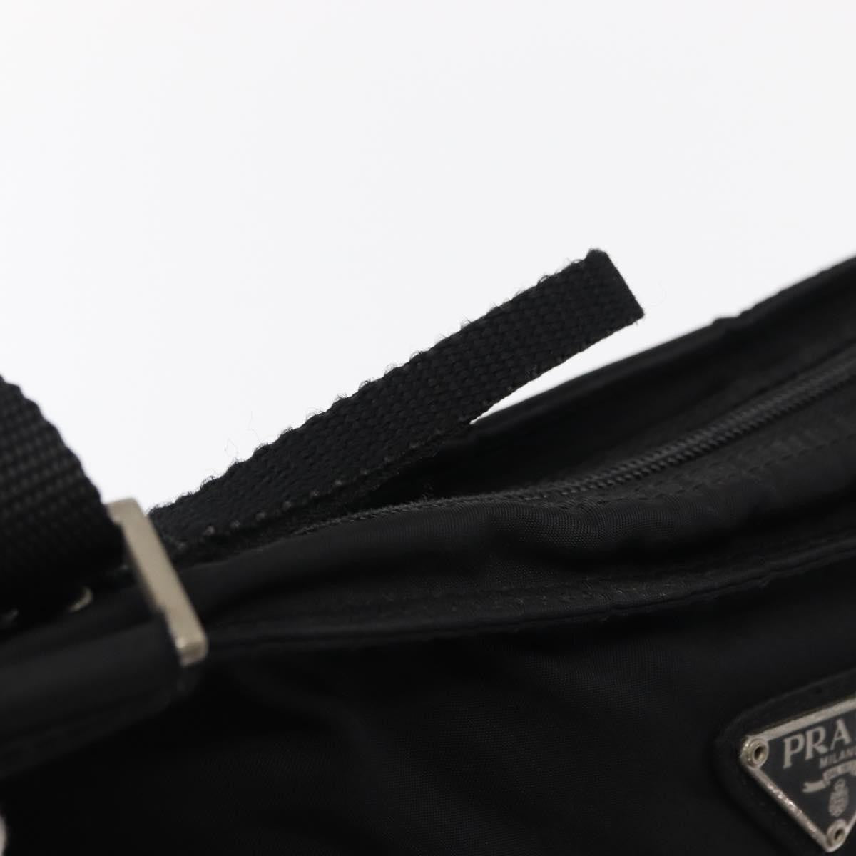 Prada Zip Messenger Bag Tessuto, BLACK, NYLON, Shoulder bag