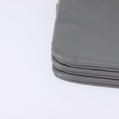 Celine Trio Crossbody Bag Leather, GRAY, LEATHER, Crossbody bag