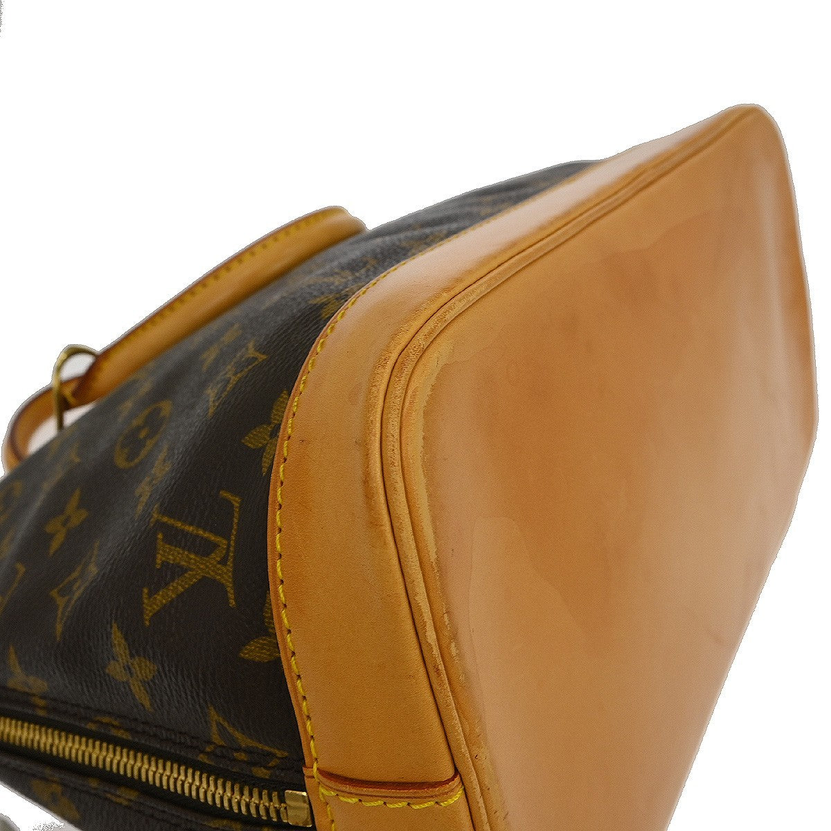 Louis Vuitton Alma Handbag Monogram Canvas, Brown, Canvas, Handbag