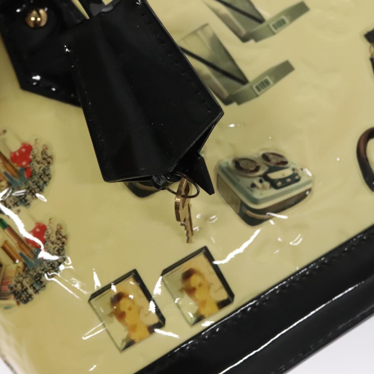 Louis Vuitton Alma Handbag Limited Edition Stickers Monogram Vernis, MULTICOLOUR, PATENT_LEATHER, Handbag