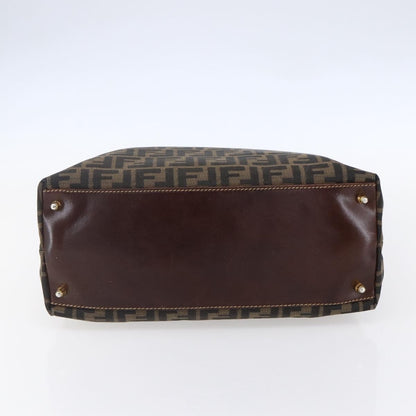Fendi Vintage Convertible Satchel Zucca Canvas, BROWN, CANVAS, Handbag