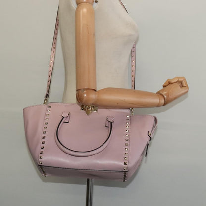 Valentino Garavani Rockstud Tote Rigid Leather, PINK, LEATHER, Tote bag