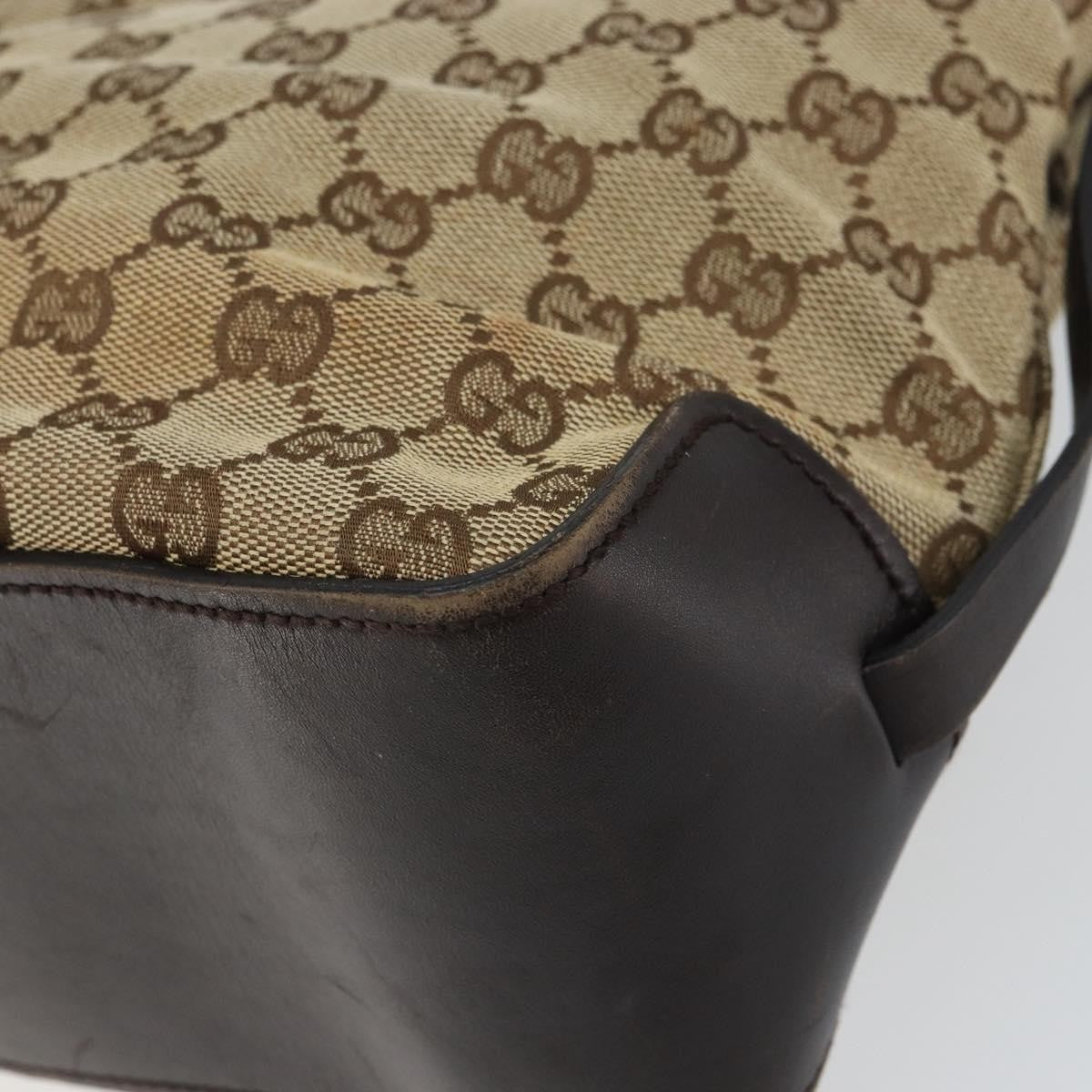 Gucci Belted Bucket Tote GG Canvas with Leather, BEIGE, CANVAS, Tote bag