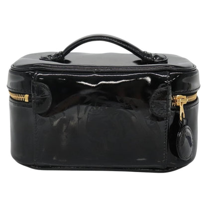 Chanel Vanity pouch Leather, BLACK, PATENT_LEATHER, Toiletry Case