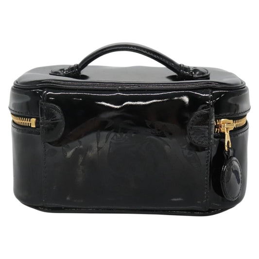 Chanel Vanity pouch Leather, BLACK, PATENT_LEATHER, Toiletry Case