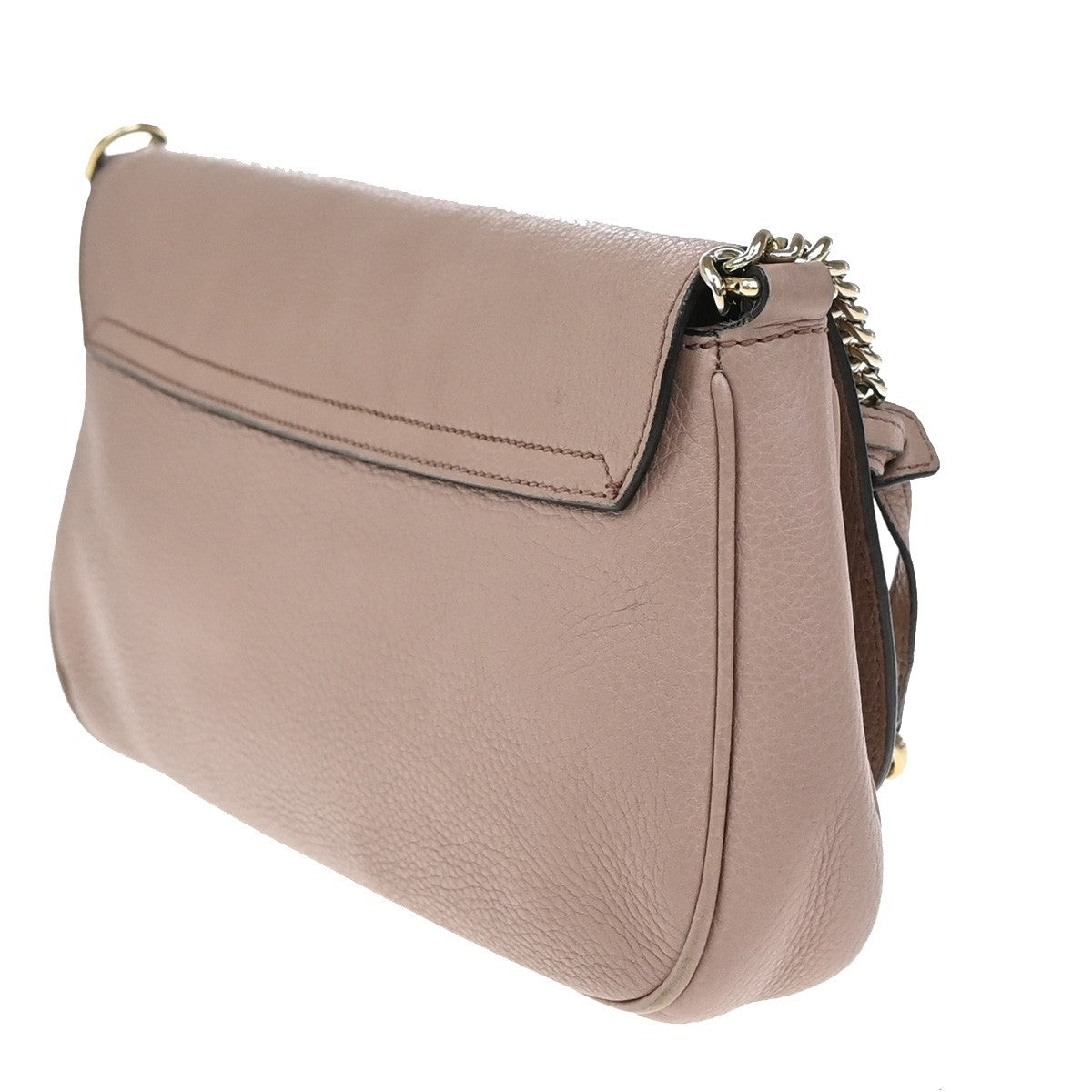 Gucci Soho Chain Crossbody Bag Leather, PINK, LEATHER, Shoulder bag
