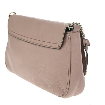 Gucci Soho Chain Crossbody Bag Leather, PINK, LEATHER, Shoulder bag