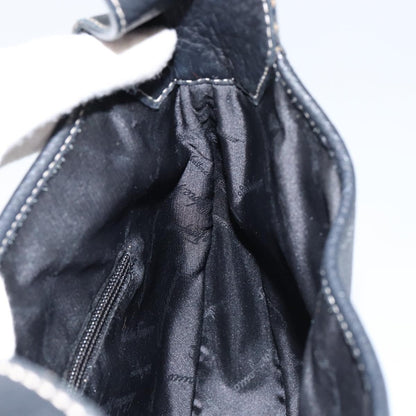 Salvatore Ferragamo Gancini Shoulder Bag Leather, BLACK, LEATHER, Shoulder bag