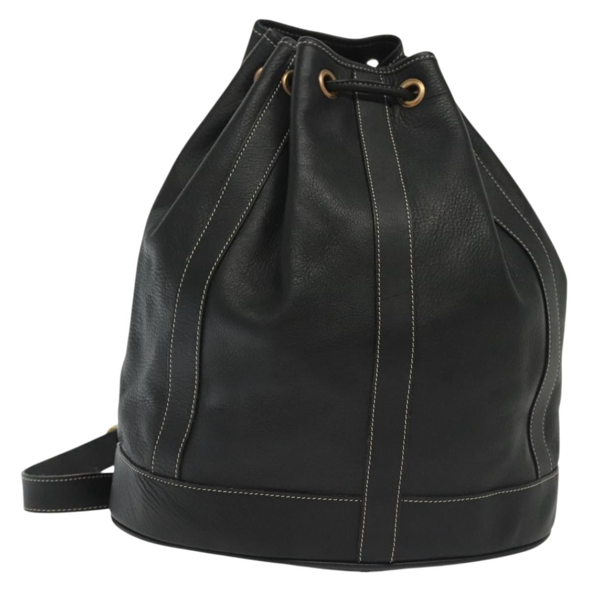Bally Vintage Shoulder Bag Leather, BLACK, LEATHER, Shoulder bag
