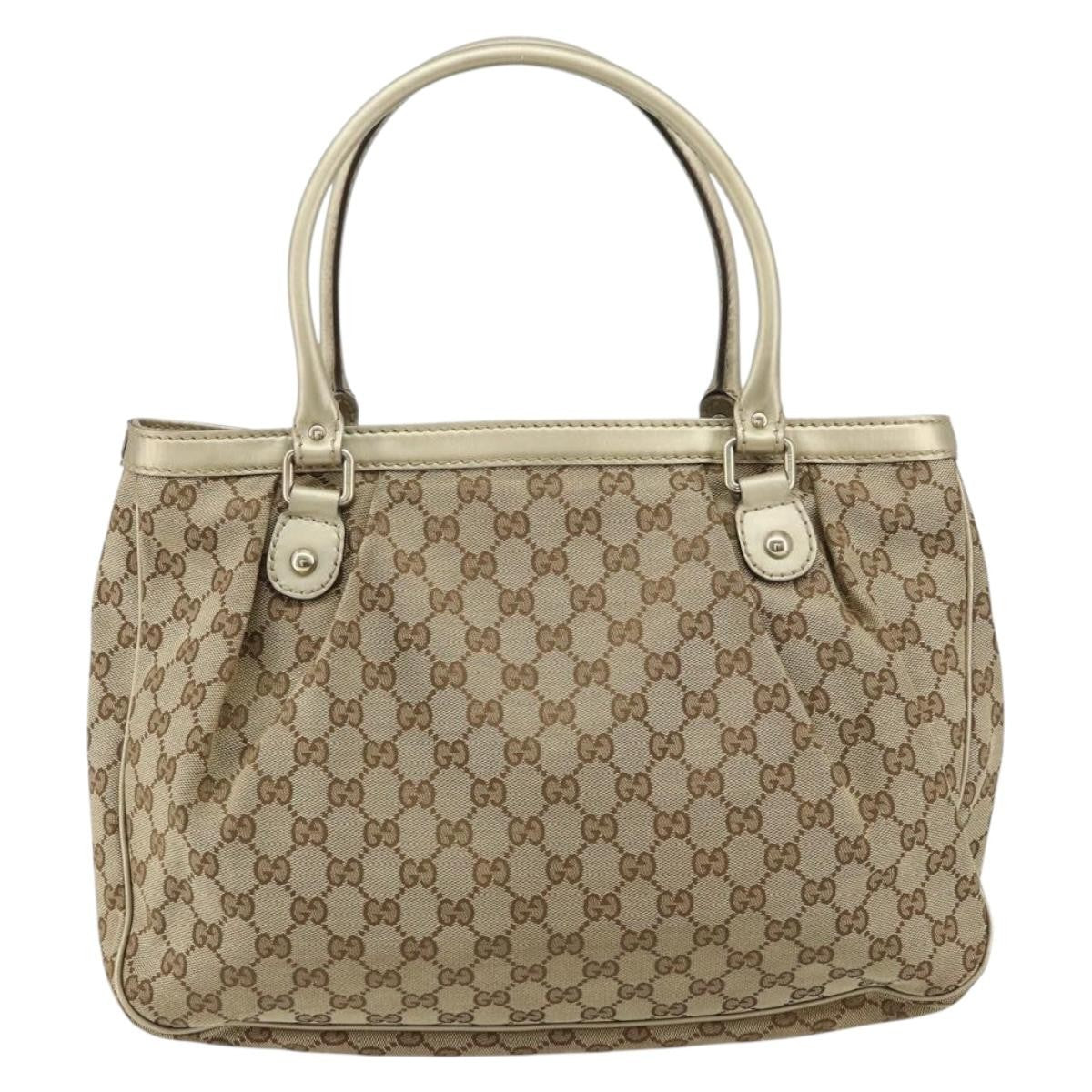 Gucci Sukey Top Handle Tote GG Canvas, BEIGE, CANVAS, Tote bag