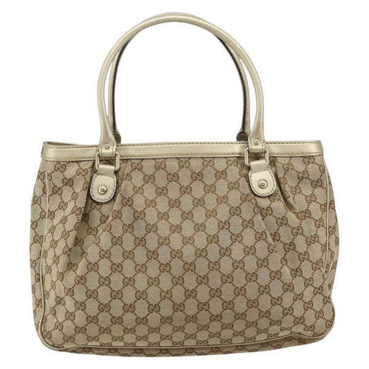 Gucci Sukey Top Handle Tote GG Canvas, BEIGE, CANVAS, Tote bag