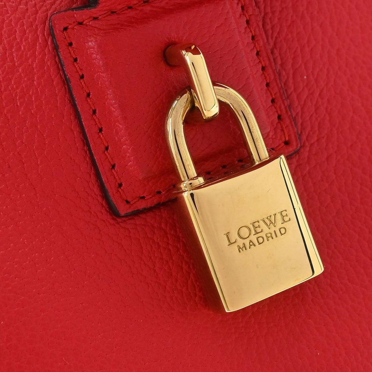 Loewe Amazona Bag Leather, RED, LEATHER, Handbag