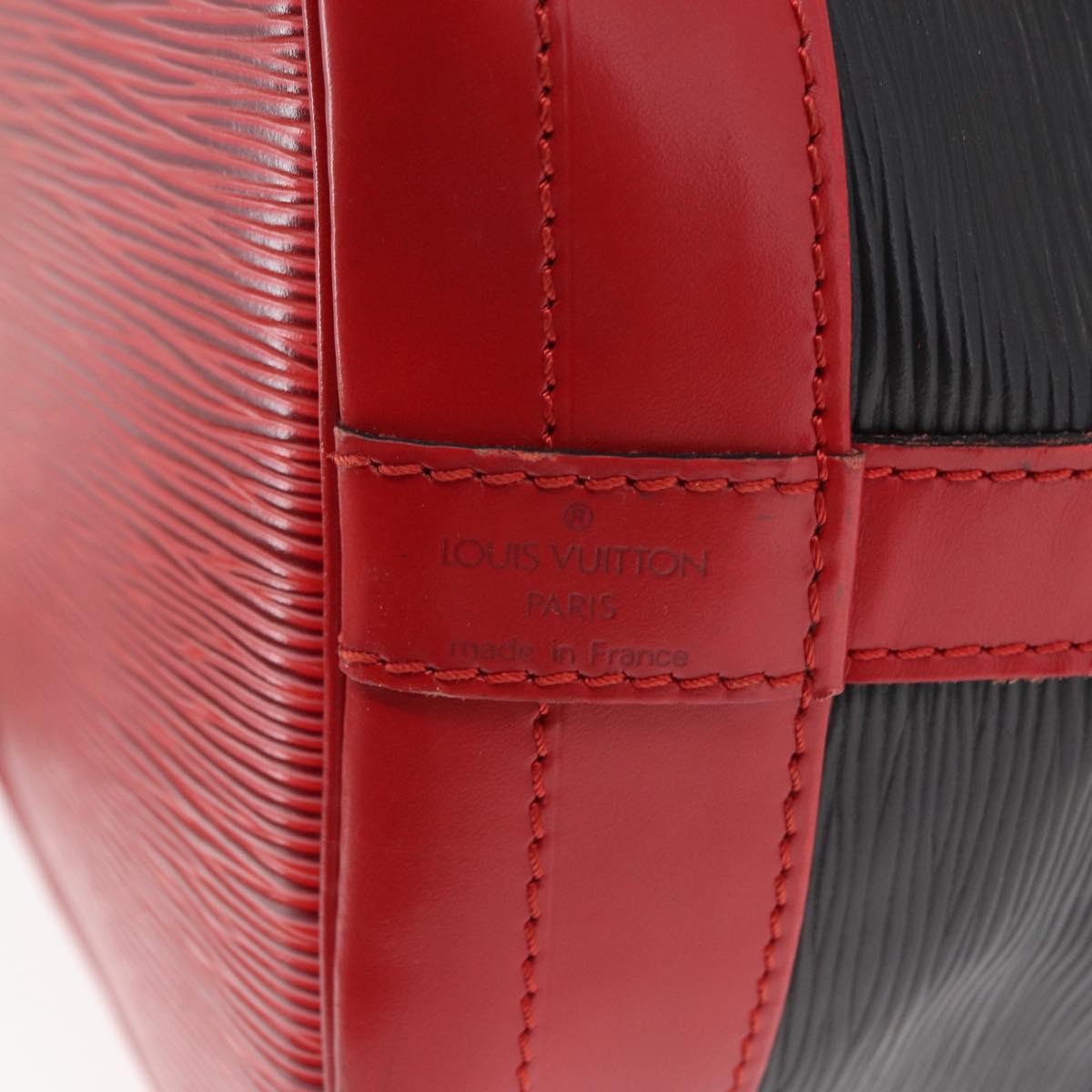 Louis Vuitton Bicolor Noe Handbag Epi Leather, BLACK, LEATHER, Shoulder bag