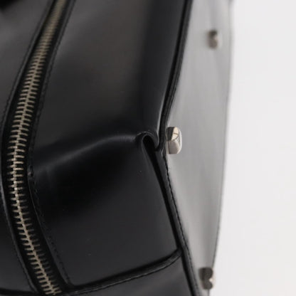 Salvatore Ferragamo Gancini handbag Leather, BLACK, LEATHER, Handbag