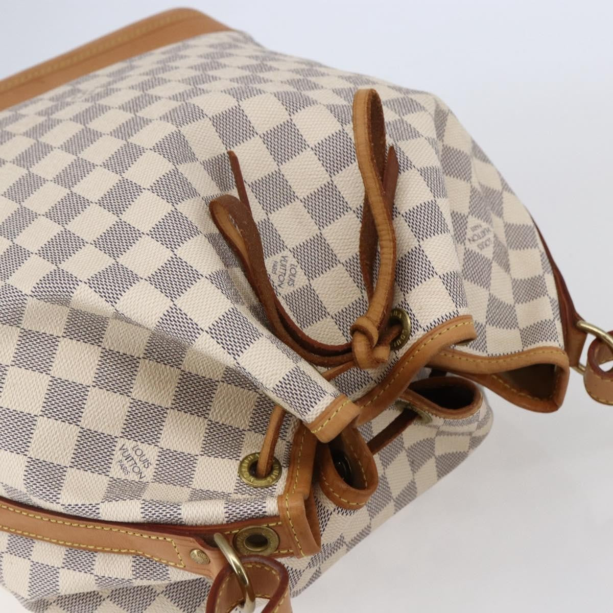 Louis Vuitton Noe Handbag Damier, WHITE, CANVAS, Shoulder bag