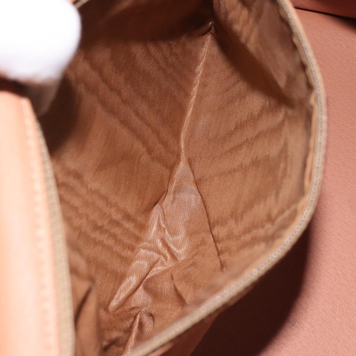 Celine Macadam Handbag Macadam with leather, BROWN, CANVAS, Handbag