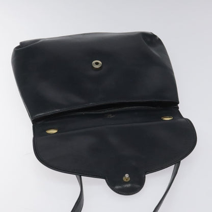 Gucci Vintage Shoulder Bag Leather, NAVY, LEATHER, Shoulder bag