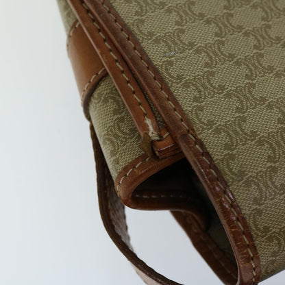 Celine Macadam Shoulder Bag Canvas, BEIGE, CANVAS, Shoulder bag