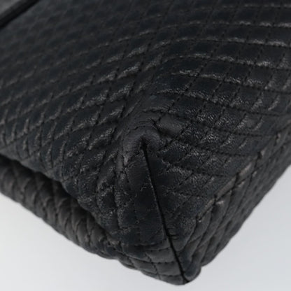 Bally Vintage Handbag Quilted Leather, BLACK, LEATHER, Handbag
