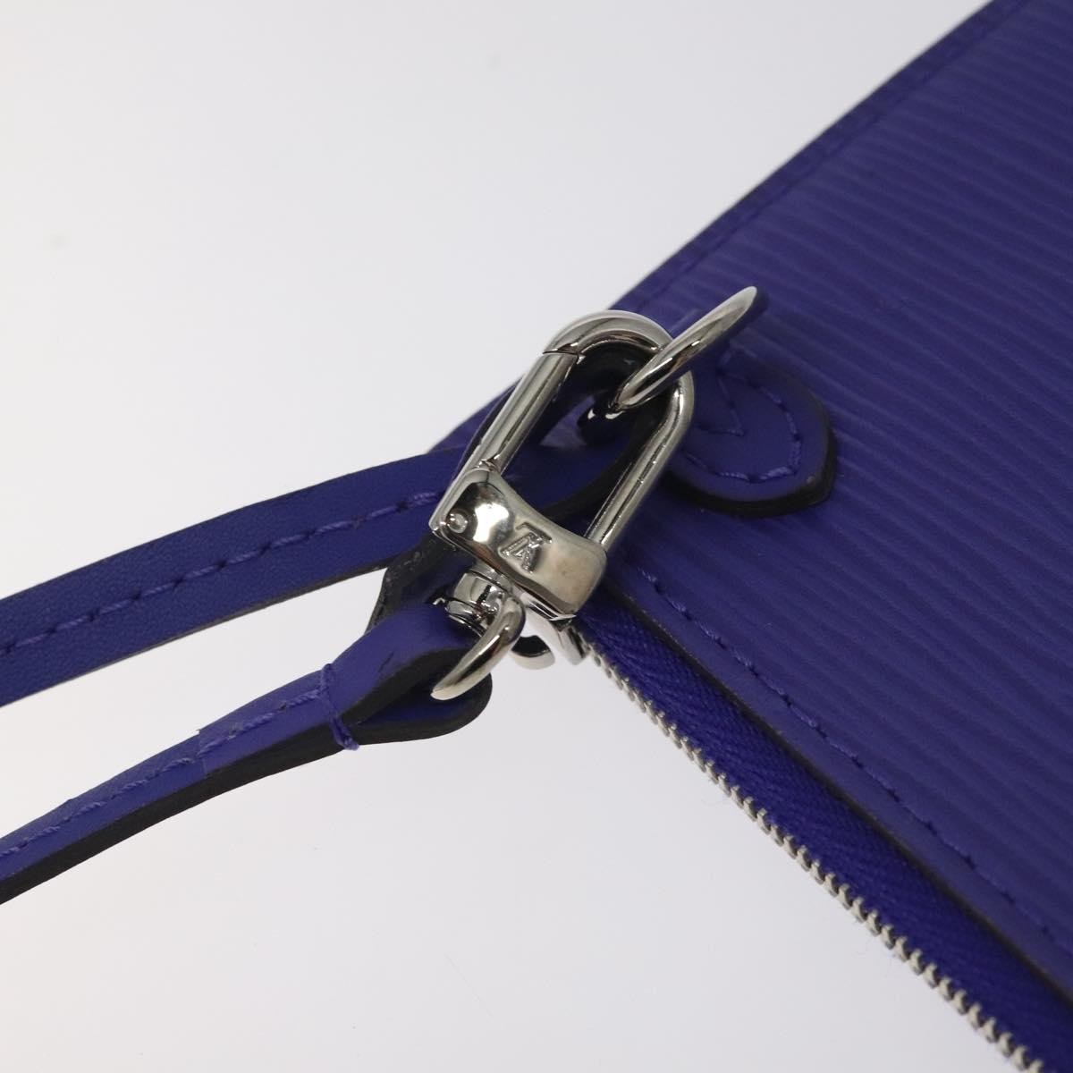 Louis Vuitton Neverfull Pochette Epi Leather, PURPLE, LEATHER, Tote bag