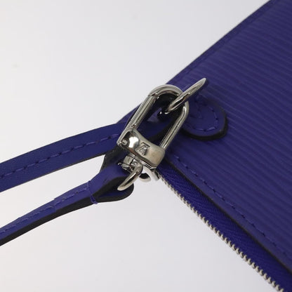 Louis Vuitton Neverfull Pochette Epi Leather, PURPLE, LEATHER, Tote bag