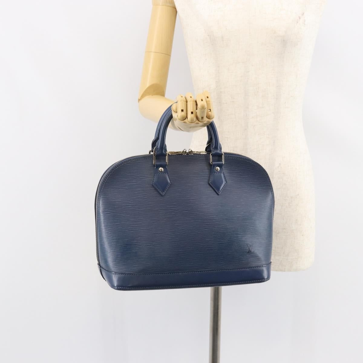 Louis Vuitton Alma Handbag Epi Leather, NAVY, LEATHER, Handbag