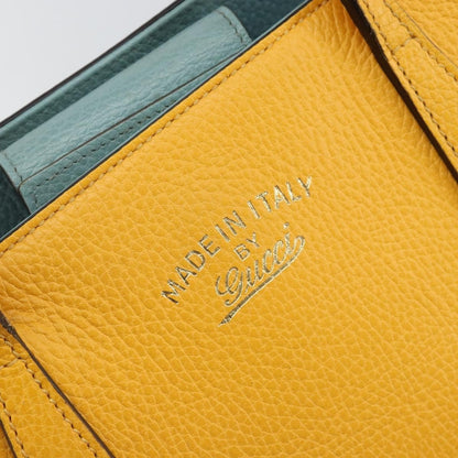 Gucci Swing Tote Leather, YELLOW, LEATHER, Tote bag