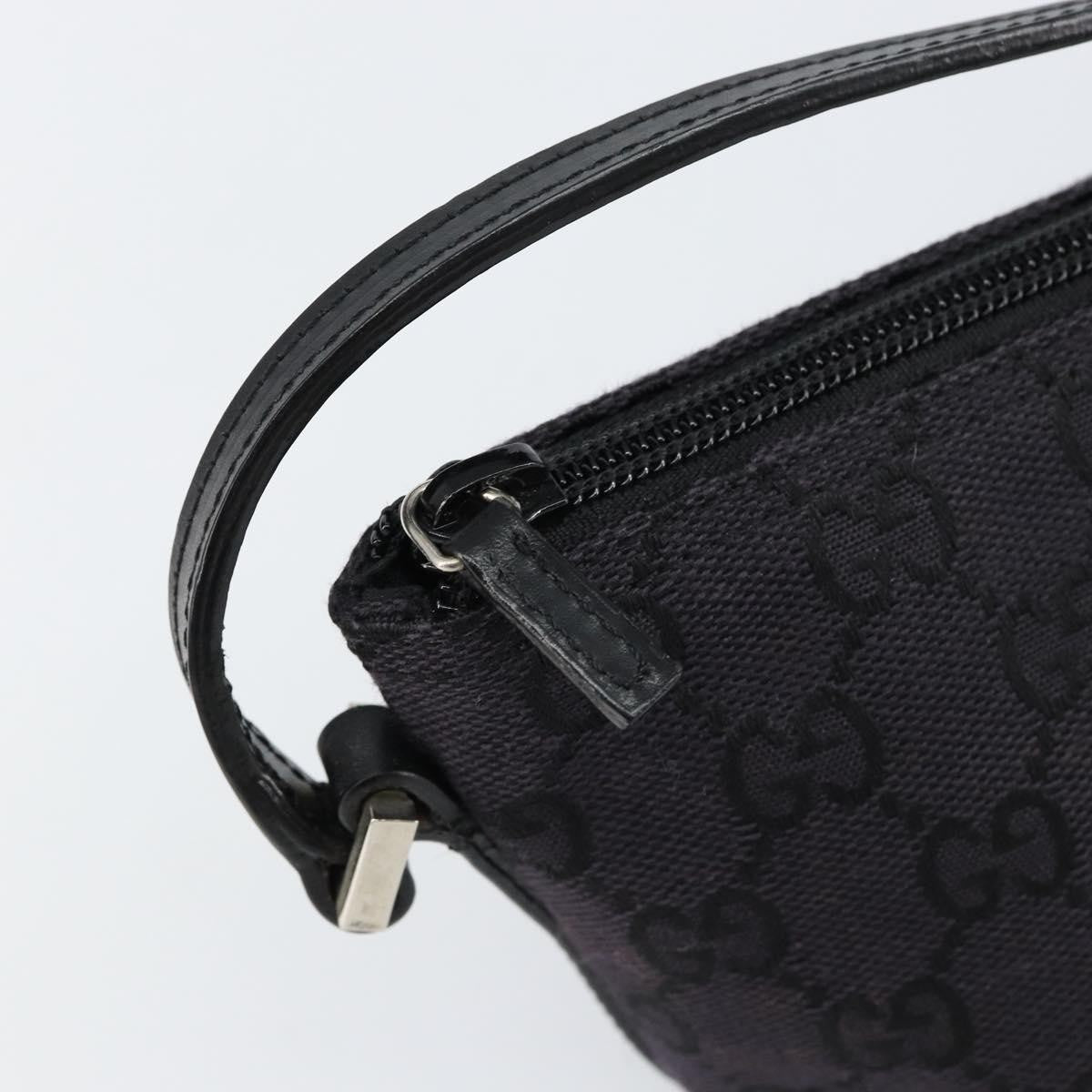 Gucci Vintage Boat Pochette GG Canvas, BLACK, CANVAS, Clutche & pouche