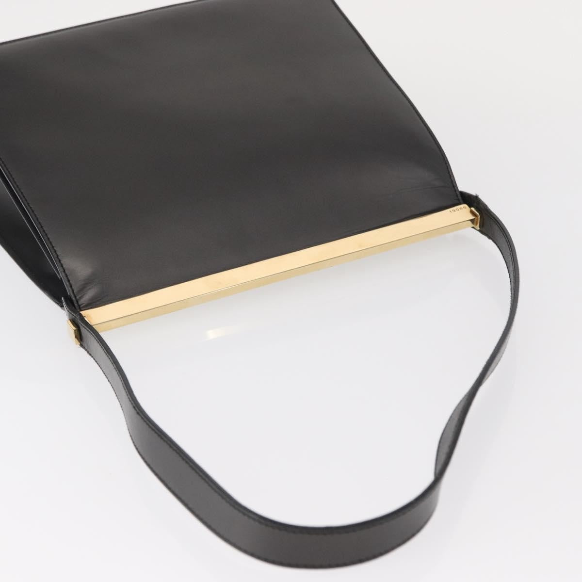 Gucci Vintage Shoulder Bag Leather, BLACK, LEATHER, Shoulder bag