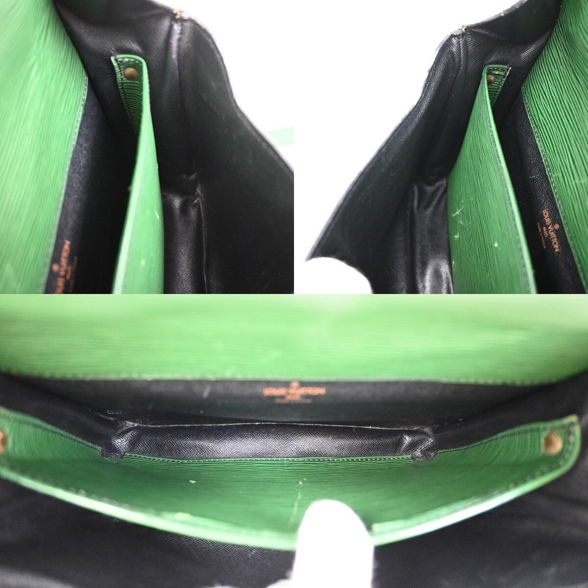 Louis Vuitton Cartouchiere Handbag Epi Leather, GREEN, LEATHER, Handbag