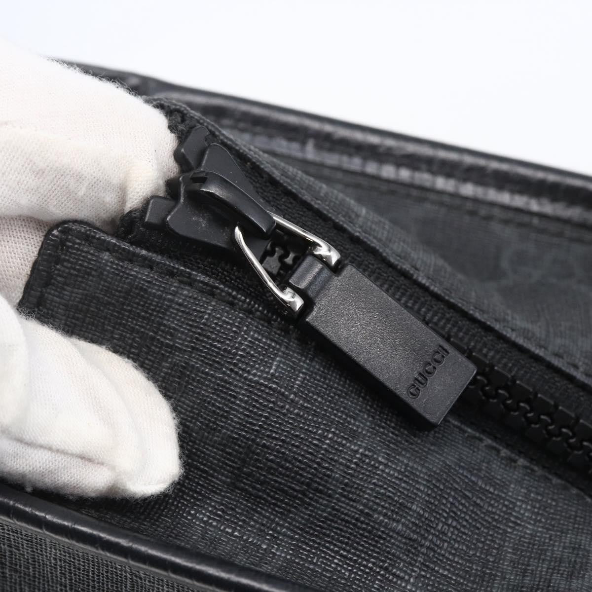 Gucci Convertible Zip Tote GG Canvas, BLACK, PVC, Tote bag