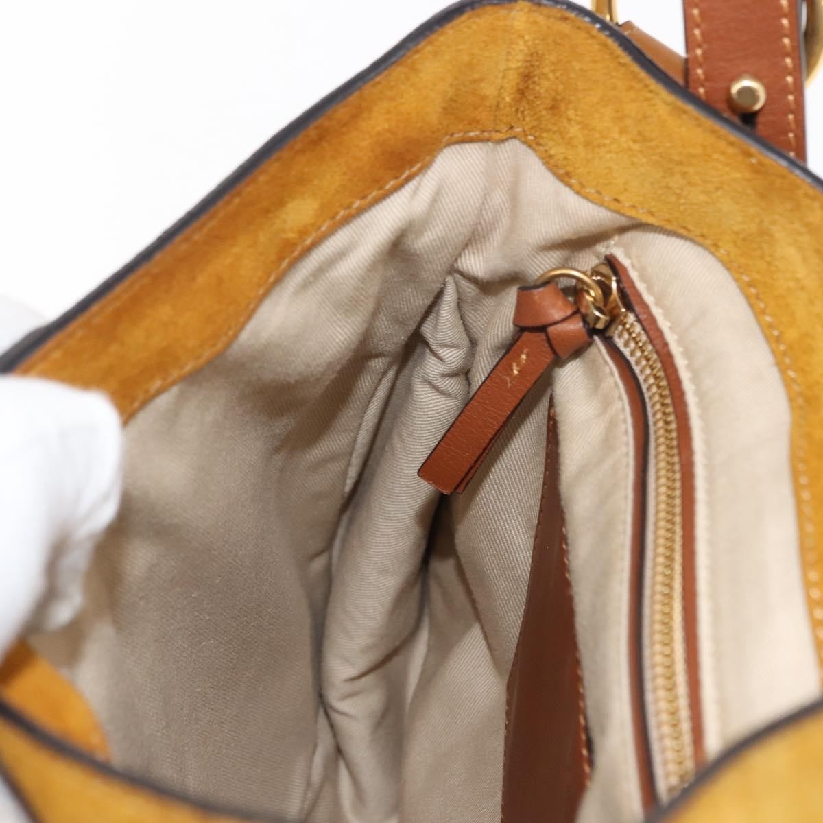 Chloe Lexa Crossbody Bag Suede, GOLD, SUEDE, Shoulder bag